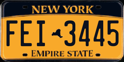 NY license plate FEI3445