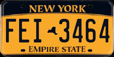 NY license plate FEI3464