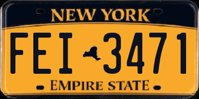 NY license plate FEI3471