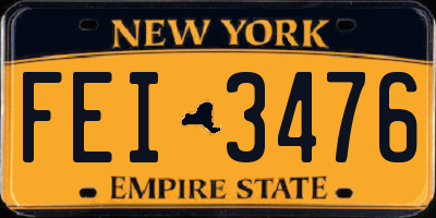 NY license plate FEI3476