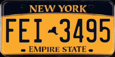 NY license plate FEI3495