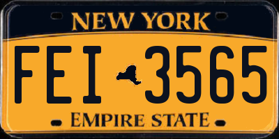 NY license plate FEI3565