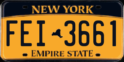 NY license plate FEI3661