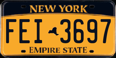 NY license plate FEI3697