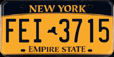 NY license plate FEI3715