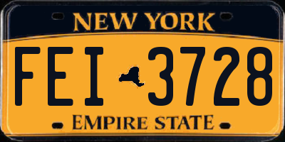 NY license plate FEI3728