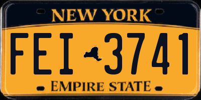 NY license plate FEI3741