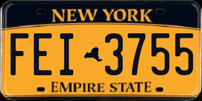 NY license plate FEI3755