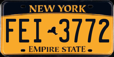 NY license plate FEI3772