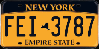 NY license plate FEI3787