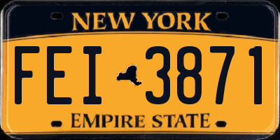 NY license plate FEI3871
