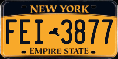 NY license plate FEI3877