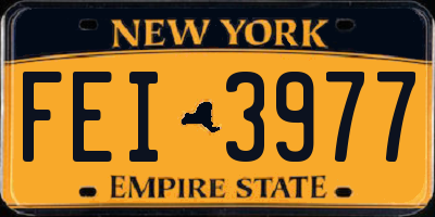NY license plate FEI3977