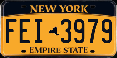 NY license plate FEI3979