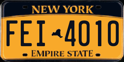 NY license plate FEI4010