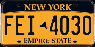 NY license plate FEI4030