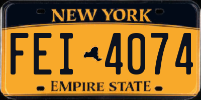 NY license plate FEI4074