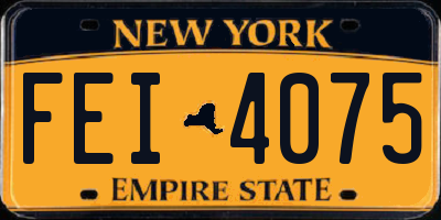 NY license plate FEI4075