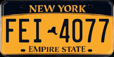 NY license plate FEI4077