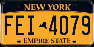 NY license plate FEI4079