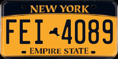 NY license plate FEI4089