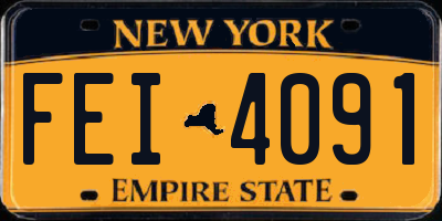 NY license plate FEI4091