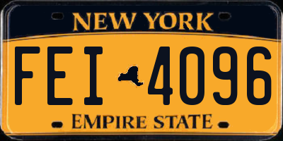 NY license plate FEI4096