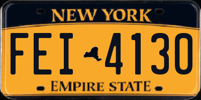 NY license plate FEI4130