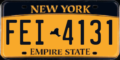 NY license plate FEI4131