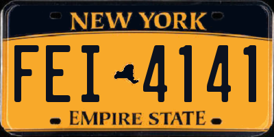 NY license plate FEI4141