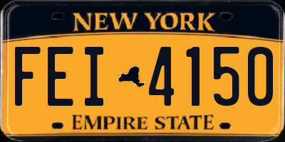 NY license plate FEI4150