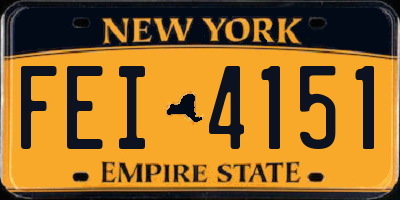 NY license plate FEI4151