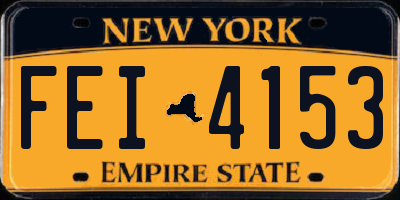NY license plate FEI4153