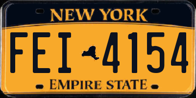 NY license plate FEI4154