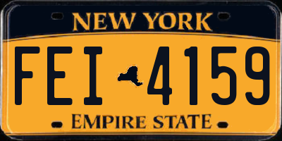 NY license plate FEI4159
