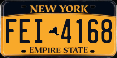 NY license plate FEI4168