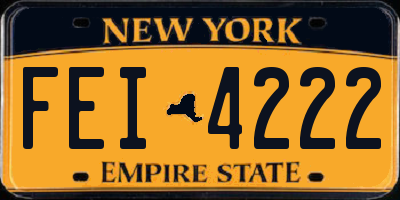 NY license plate FEI4222