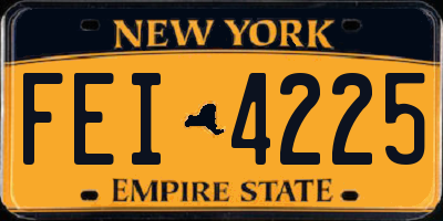 NY license plate FEI4225