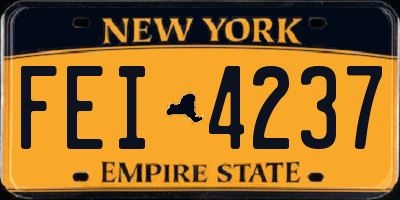 NY license plate FEI4237