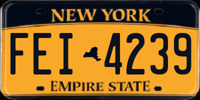 NY license plate FEI4239