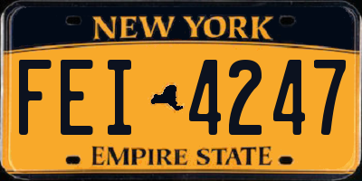 NY license plate FEI4247