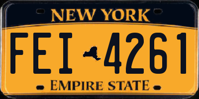 NY license plate FEI4261