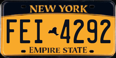 NY license plate FEI4292
