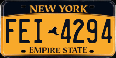 NY license plate FEI4294