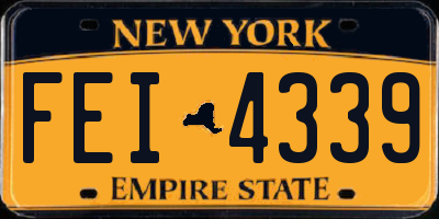 NY license plate FEI4339