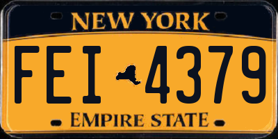 NY license plate FEI4379