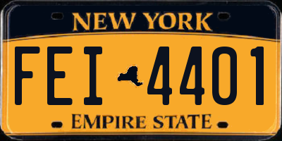 NY license plate FEI4401