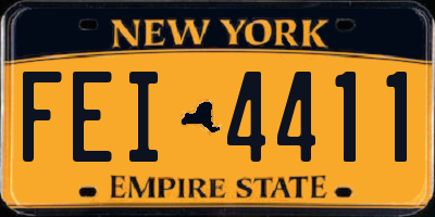 NY license plate FEI4411