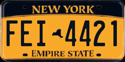 NY license plate FEI4421