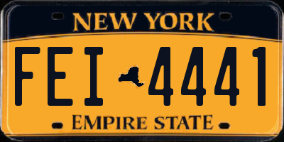 NY license plate FEI4441
